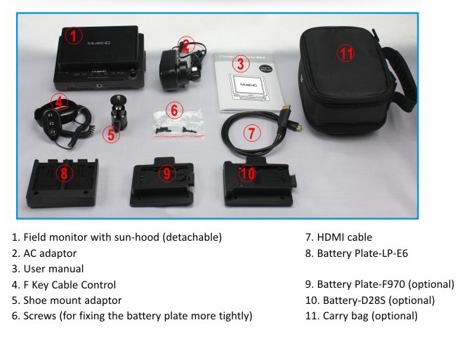 5-inch MustHD On-Camera Field Monitor Accessories