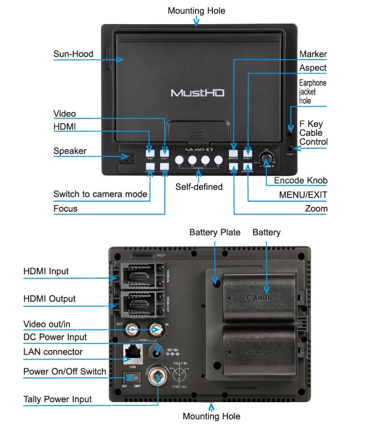 5.6-inch professional LCD field monitor M601