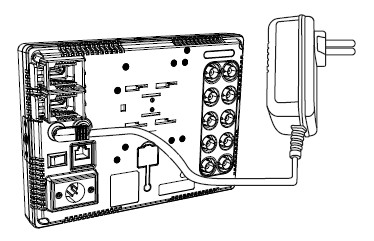 Connect DC Power Supply from the Battery Plate-M701