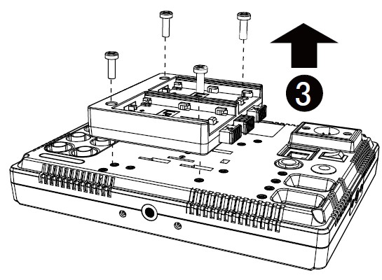 Uninstall Battery Plate from the Monitor-M701 MustHD Field Monitor