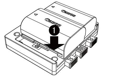 Install Battery on to the battery plate-M601 Filed Monitor