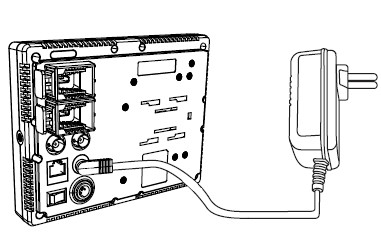 Connect DC Power Supply from the Battery Plate-MustHD M601 Field Monitor